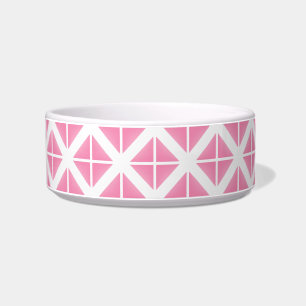 Pink Trendy Triangle Pattern Bowl