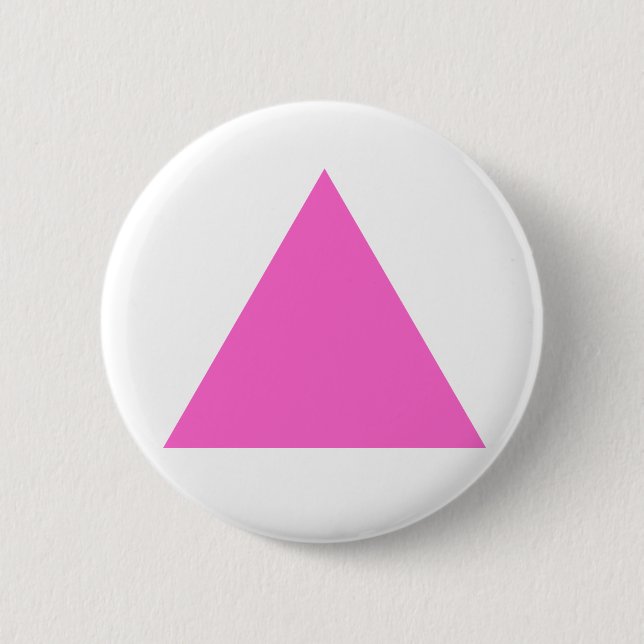 Pink Triangle 6 Cm Round Badge (Front)
