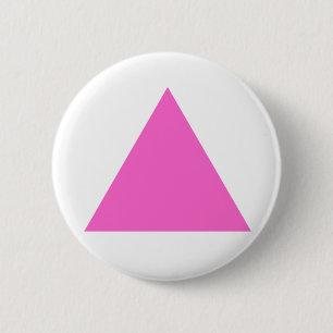 Pink Triangle 6 Cm Round Badge