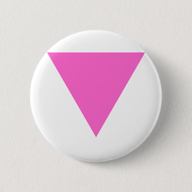 Pink Triangle 6 Cm Round Badge (Front)