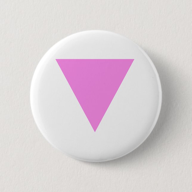 Pink Triangle 6 Cm Round Badge (Front)