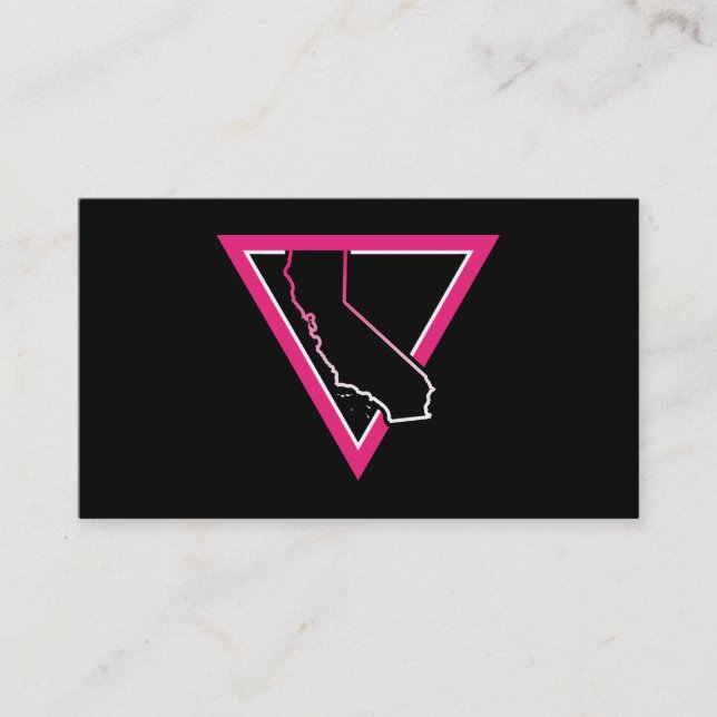 pink triangle california business card (Front)