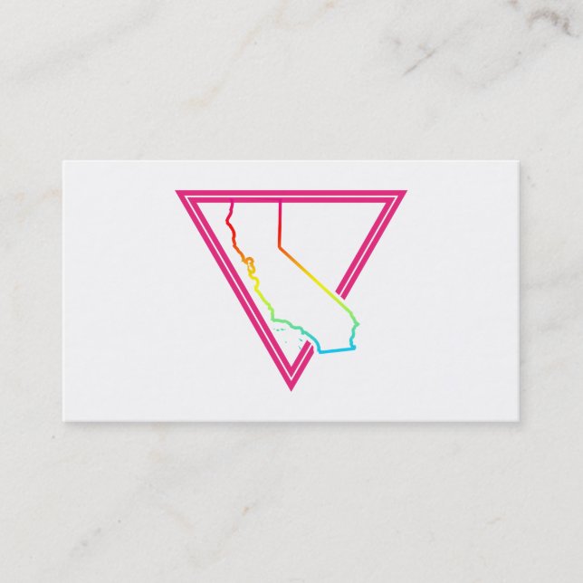 pink triangle california business card (Front)