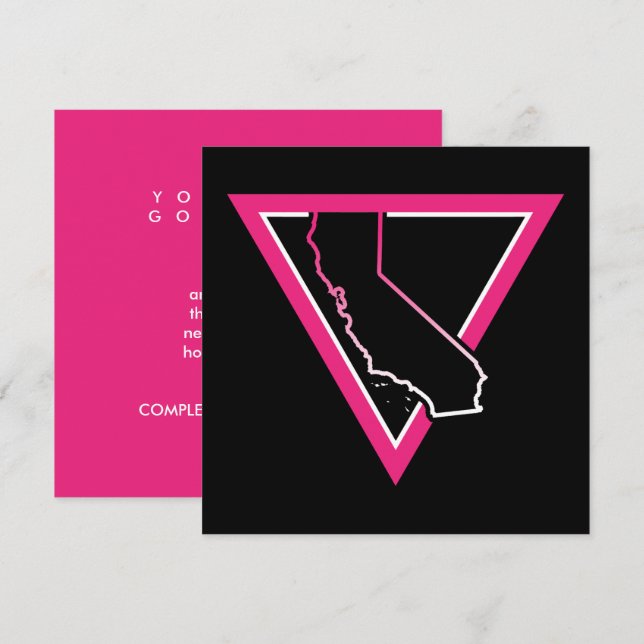 pink triangle california invitation (Front/Back)
