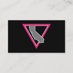pink triangle california stripes business card