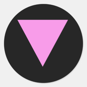 Pink Triangle Classic Round Sticker