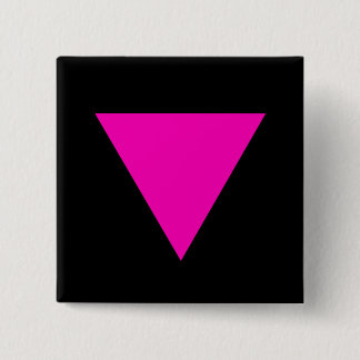 "PINK TRIANGLE" GAY PRIDE 15 CM SQUARE BADGE