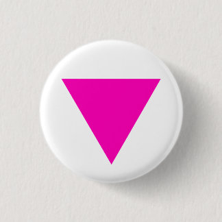 "PINK TRIANGLE" GAY PRIDE 3 CM ROUND BADGE