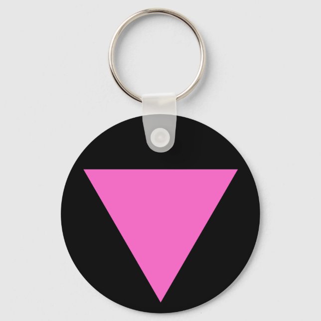 Pink Triangle Keychain (Front)