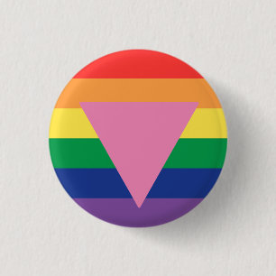Pink Triangle Pride Flag 3 Cm Round Badge