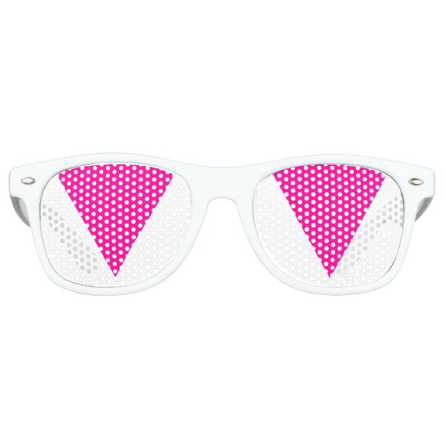 pink triangle retro sunglasses (Front)