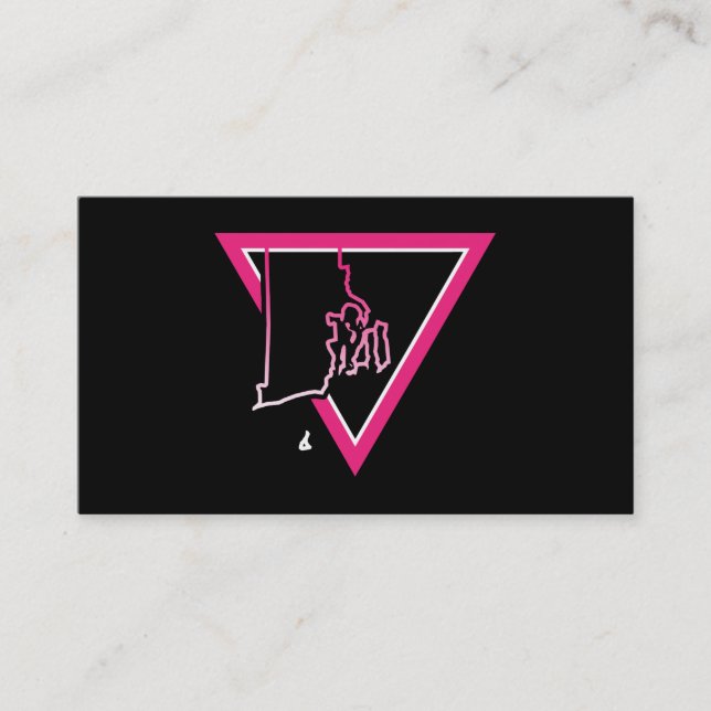 pink triangle rhode island business card (Front)