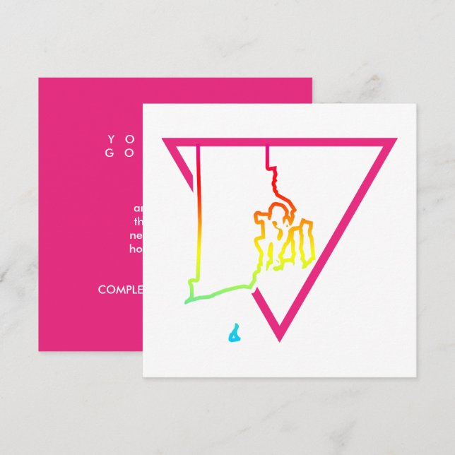 pink triangle rhode island invitation (Front/Back)
