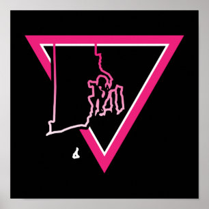 pink triangle rhode island poster