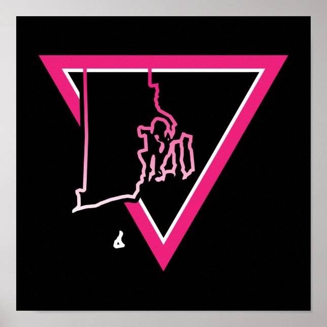 pink triangle rhode island poster (Front)