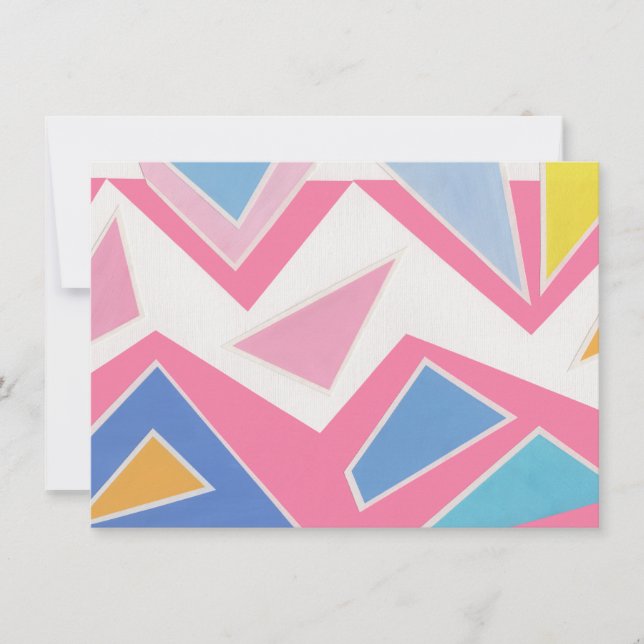 Pink Triangles Collage Card (Front)