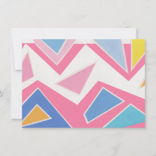 Pink Triangles Collage Card