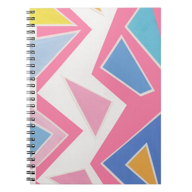Pink Triangles Collage Notebook (Front)