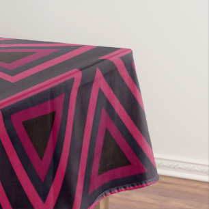 Pink Triangles Pattern Tablecloth