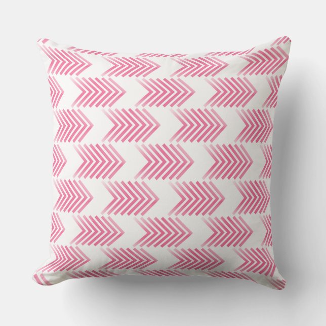 Pink Tribal Arrow Pattern Cushion (Front)