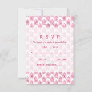 Pink Tribal Arrows Response Card