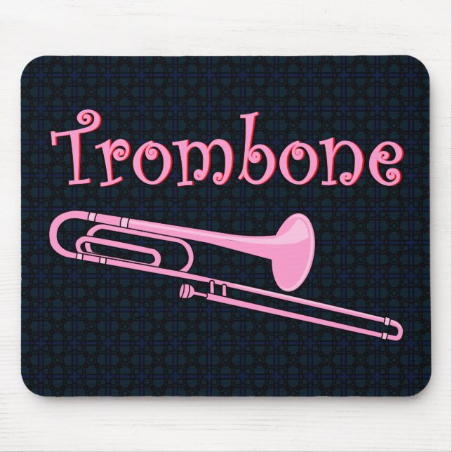 Pink Trombone Mouse Pad (Front)