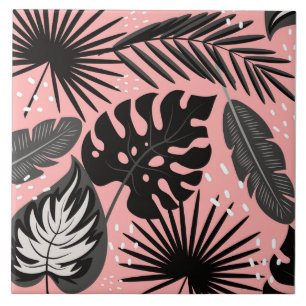 Pink Tropical Ceramic Tile