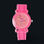 Pink Tropical Flamingo Flamingos Bird Watch<br><div class="desc">Features an original marker illustration of a tropical pink flamingo.</div>