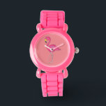Pink Tropical Flamingo Flamingos Bird Watch<br><div class="desc">Features an original marker illustration of a tropical pink flamingo.</div>
