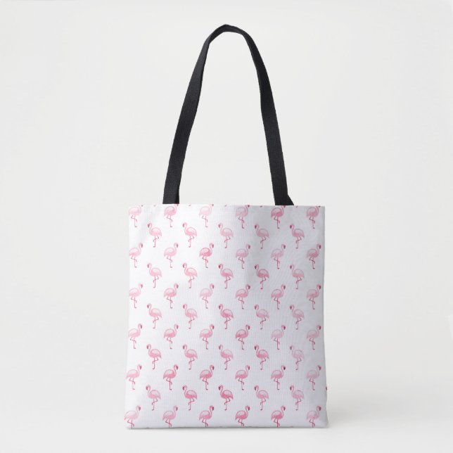 Pink Tropical Flamingo Summer Pattern Tote Bag (Front)