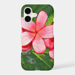 Pink Tropical Frangipani Art