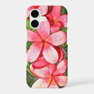 Pink Tropical Frangipani Art