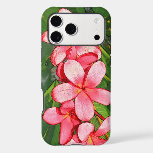 Pink Tropical Frangipani Art