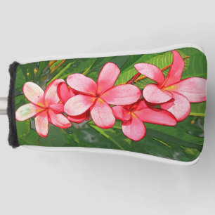 Pink Tropical Frangipani Art Golf Head Cover