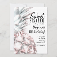 Pink Tropical Pineapple Sweet 16 Birthday Party