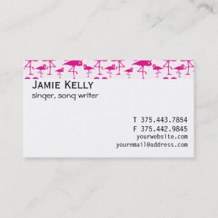 Pink Tropical  Pink Flamingo Business Card