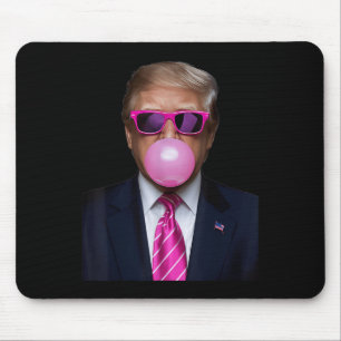 Pink Trump Bubble Gum Gift 2024 Vote President Fun Mouse Pad