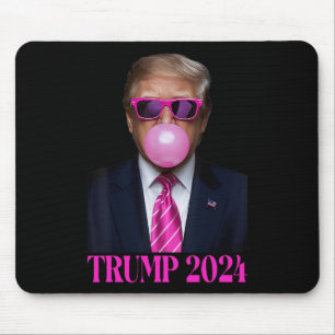 Pink Trumpbubble Gum 2024 Vote President Funny Cut Mouse Pad