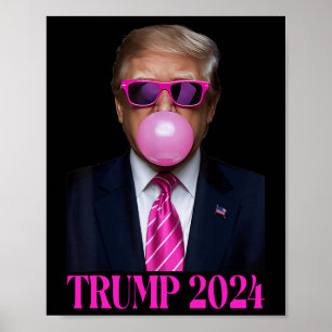 Pink Trumpbubble Gum 2024 Vote President Funny Cut Poster