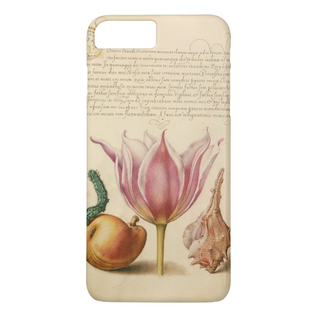 Pink Tulip And Catepillar Case-Mate iPhone Case (Back)