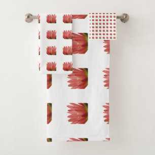 Pink Tulip Bath Towel Set
