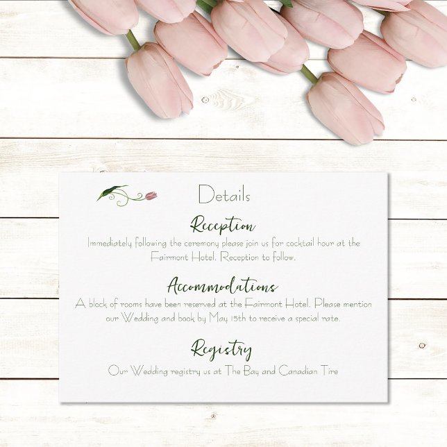 Pink Tulip Floral Enclosure Card (Creator Uploaded)