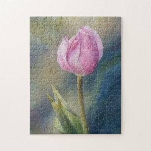Pink Tulip Flower Floral Spring Art Puzzle