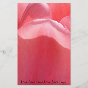 Pink Tulip Flowers stationery Spring Personalise