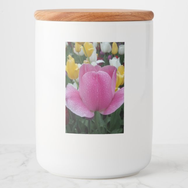 Pink Tulip Food Container Label (Front)