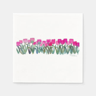 Pink Tulip Grove Cocktail Napkin