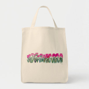 Pink Tulip Grove Tote Bag