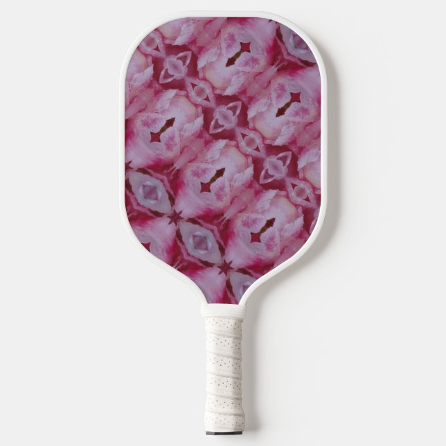 Pink Tulip Ikat 4 Pickleball Paddle (Front)