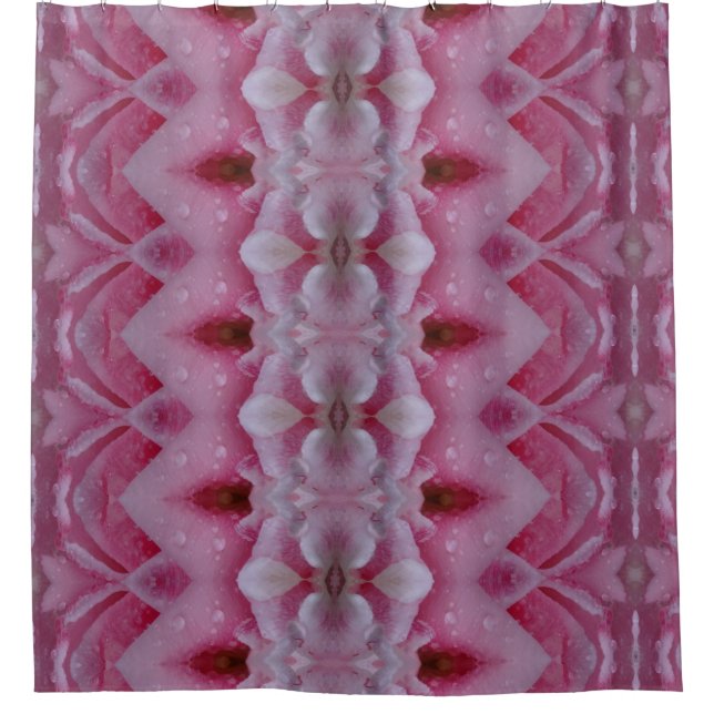 Pink Tulip Ikat 5 Shower Curtain (Front)