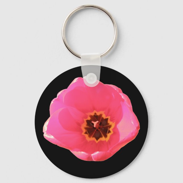 Pink Tulip Keychain (Front)